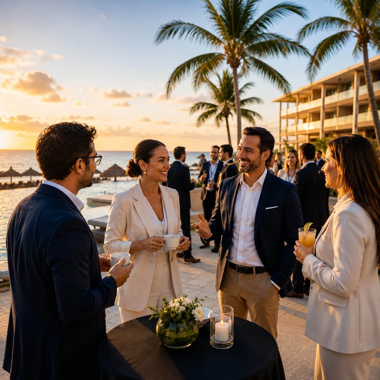 Equipo de American Touring en un evento corporativo