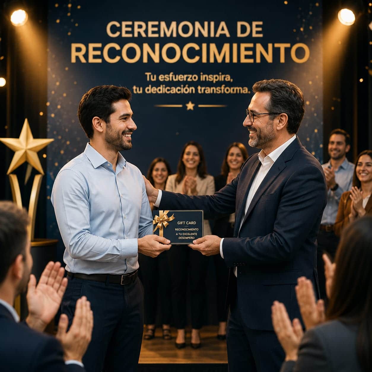 Entrega de Gift Card como reconocimiento a un colaborador